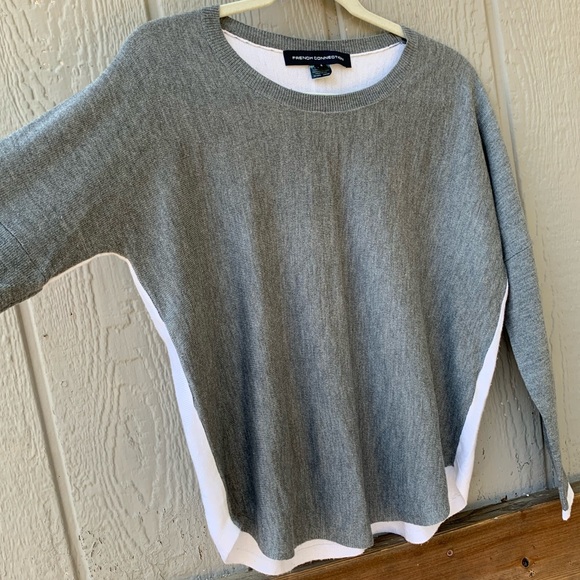 French Connection two tone color block long sleeve sweater - Picture 4 of 10